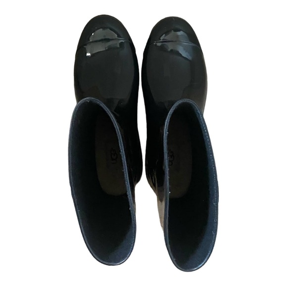 UGG Sienna Waterproof Rain Boots Women's US 10 Shiny Black Rubber - Picture 7 of 12